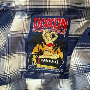 DIXXON Marshall Bamboo Short Sleeve Button Up Plaid Collectible Size L Men’s